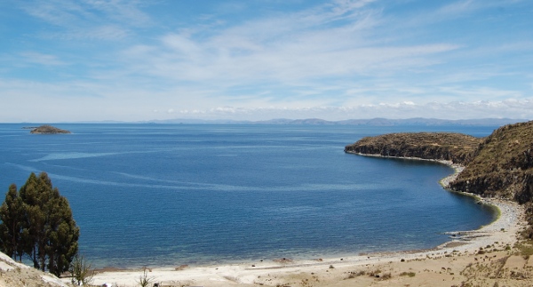 Isla del Sol-off the coast of Copacabana, in Lake Titicaca, Bolivia Isla del Sol in Bolivia