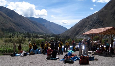 Beginning of Inca Trail Trek to Machu Picchu The Inca Trail hike to Machu Picchu in Peru