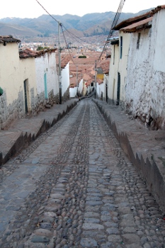 Steep streets in Cusco