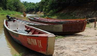 Boat for our pampas trip