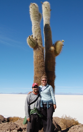 Cactus on Isla del Pescado, Salt Flats Tour, Bolivia