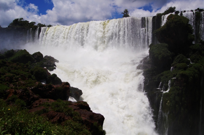 The smaller falls as seen from Isla San Martin, Iguazu Falls, Argentina