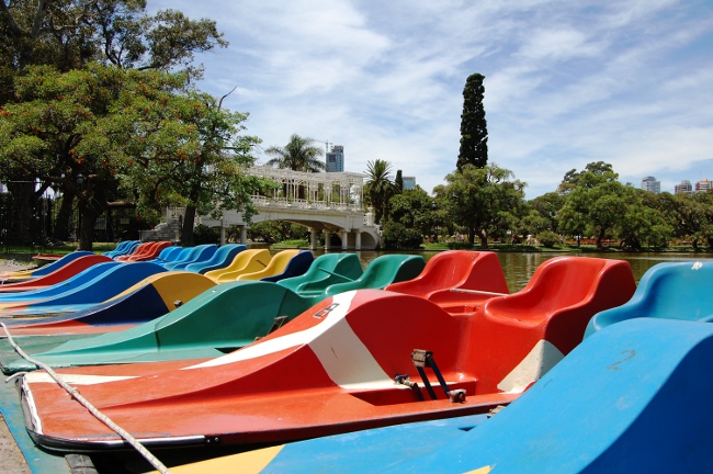Boats in Parque 3 de Febrero, Palermo, Buenos Aires, Argentina