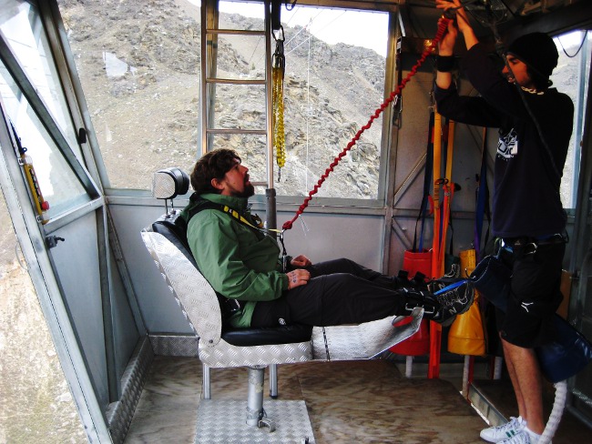 In the waiting chair