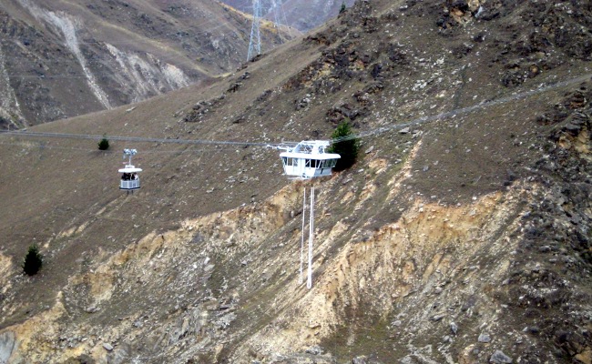 View of bungee gondola in Queenstown, New Zealand View of bungee gondola in Queenstown, New Zealand