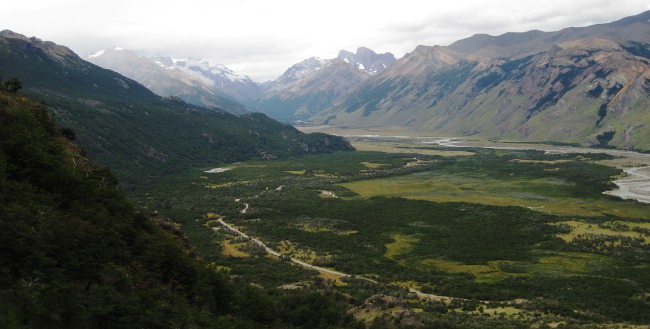 Break point at the beginning of the trail, El Chalten, Patagonia, Argentina El Chalten, Patagonia, Argentina