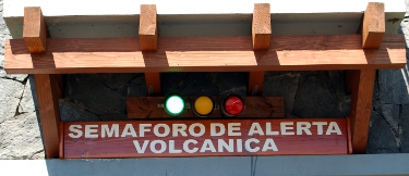 Pucon, Chile Volcano Warning Sign