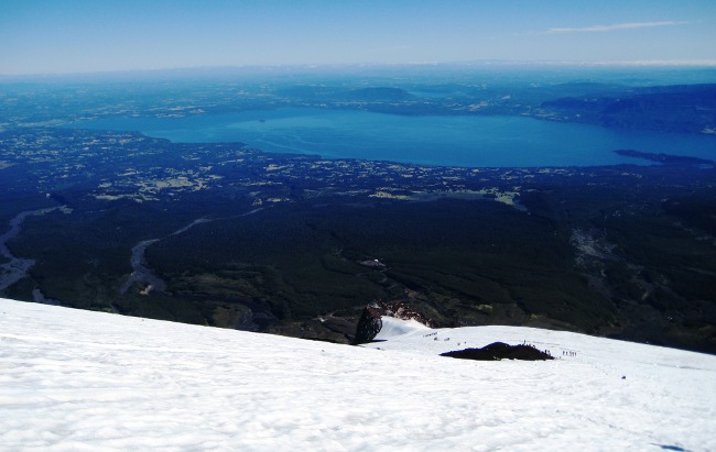 Spectacular views everywhere on Volcan Villarrica in Pucon, Chile Spectacular views everywhere