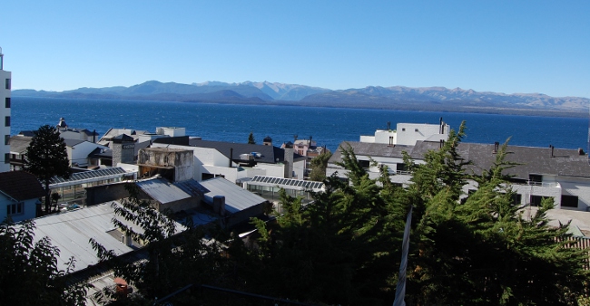 View from our room at Hostel Pudu-Bariloche, Argentina View from our room at Hostel Pudu-Bariloche, Argentina
