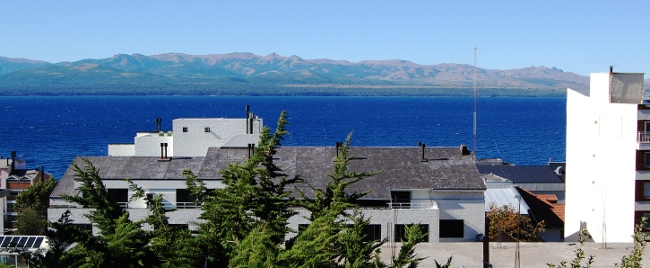 The view from our room at Hostel Pudu, Bariloche, Argentina