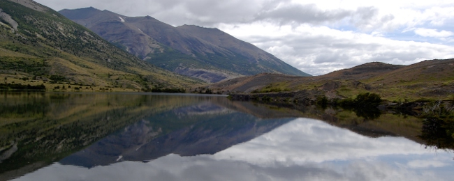 Mirrored Lake, Torres del Paine, Patagonia, Chile Mirrored Lake, Torres del Paine, Patagonia, Chile