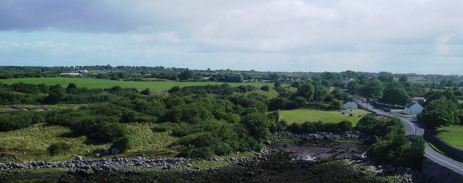View from the top of Dungaire Castle