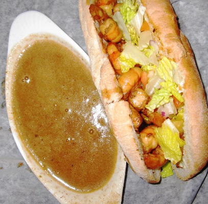 BBQ Shrimp Po Boy from Bootlegger's in New Orleans, Louisiana BBQ Shrimp Po Boy from Bootlegger's in New Orleans, Louisiana