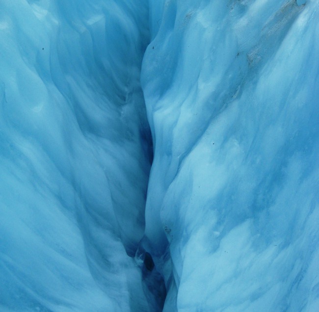 Blue Ice of Franz Josef Glacier in New Zealand Blue Ice of Franz Josef Glacier in New Zealand