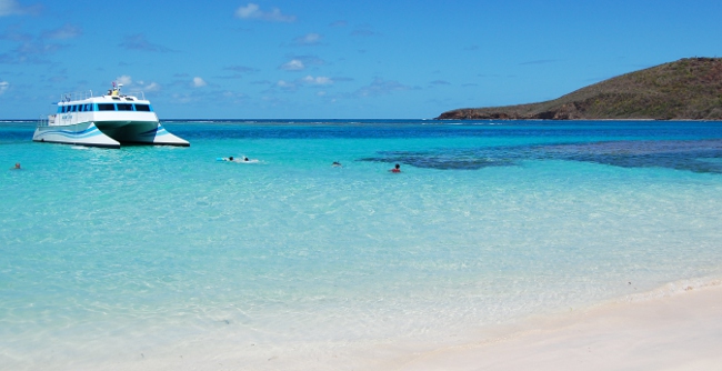 Boat and water at Culebra Island, Puerto Rico Boat and water at Culebra Island, Puerto Rico