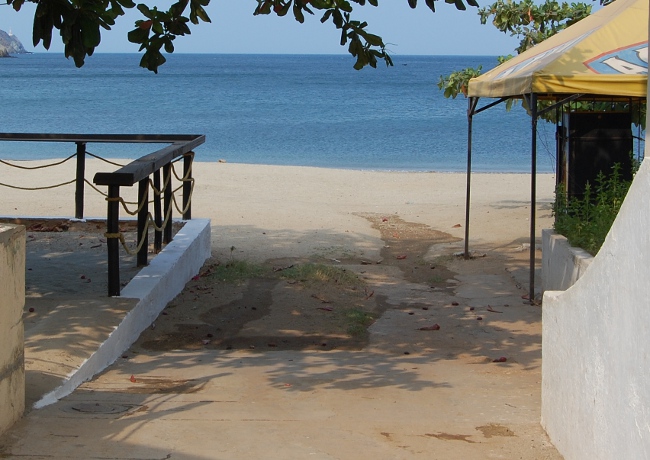 Glimpse of the beach in Taganga, Colombia