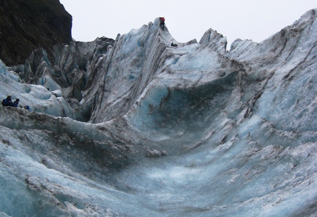 Setting up the second climb on Franz Josef Glacier in New Zealand Setting up the second climb on Franz Josef Glacier in New Zealand