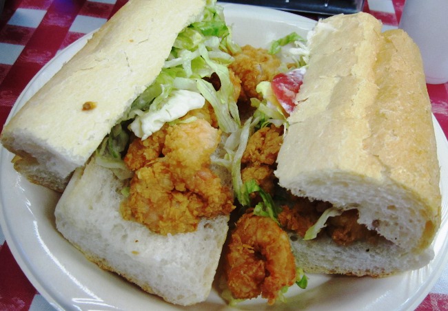 Shrimp Po Boy from Johnny's in New Orleans, Louisiana Shrimp Po Boy from Johnny's in New Orleans, Louisiana