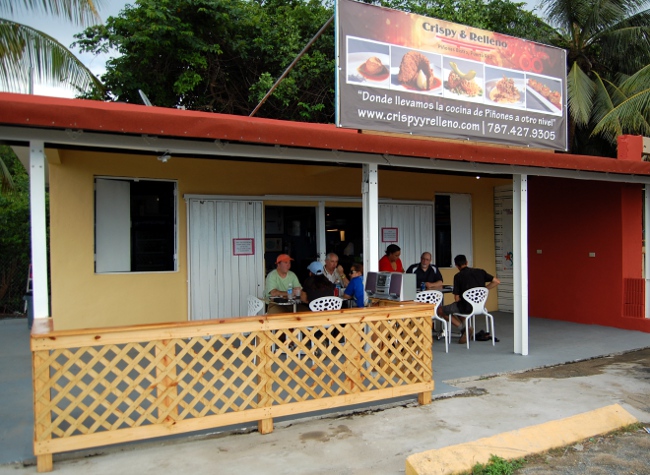 The outside of Crispy y Relleno in Pinones, Puerto Rico The outside of Crispy y Relleno in Pinones, Puerto Rico