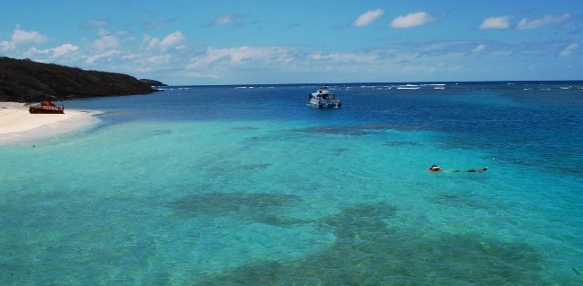 View from the catamaran at Culebra Island, Puerto Rico View from the catamaran at Culebra Island, Puerto Rico