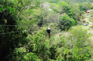 Ziplining at Hacienda Campo Rico outside of San Juan, Puerto Rico