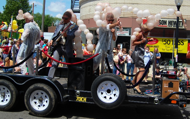 Band during the parade at Cherokee Street Festival, St. Louis, Missouri Band during the parade at Cherokee Street Festival, St. Louis, Missouri