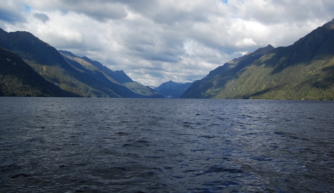 Boat ride to Doubtful Sound on Lake Manapouri, South Island, New Zealand Boat ride to Doubtful Sound on Lake Manapouri, South Island, New Zealand