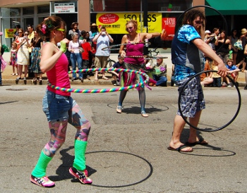 Hoola Hoopers at Cherokee Street Festival, St. Louis, Missouri Hoola Hoopers at Cherokee Street Festival, St. Louis, Missouri