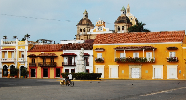 Waking up in the historic center of Cartagena, Colombia