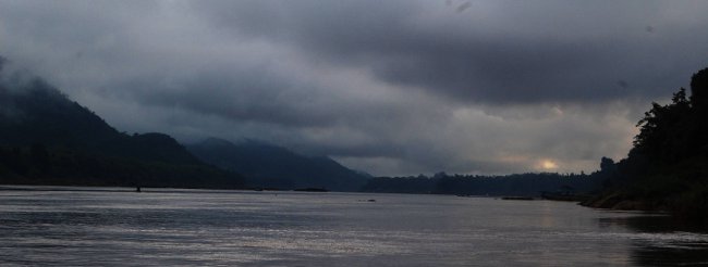 Weather in the morning on the Mekong in Luang Prabang, Laos