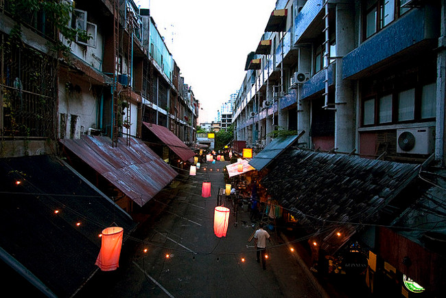 Alley-way outside Suk 11 in Bangkok, Thailand