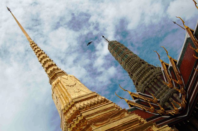 Chedis at Grand Palace in Bangkok, Thailand