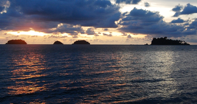 Sunset on Lonely Beach in Koh Chang, Thailand